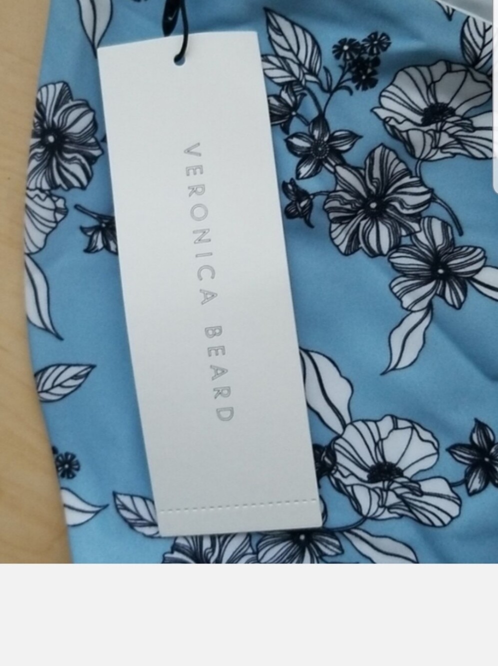 NWT Veronica Beard Gavitella floral blue bikini bottom string tie - Picture 7 of 7